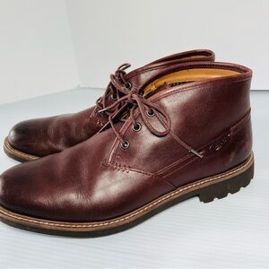 Clarks Men's Fleece Lined Brown Leather Chukka Boots Size 11